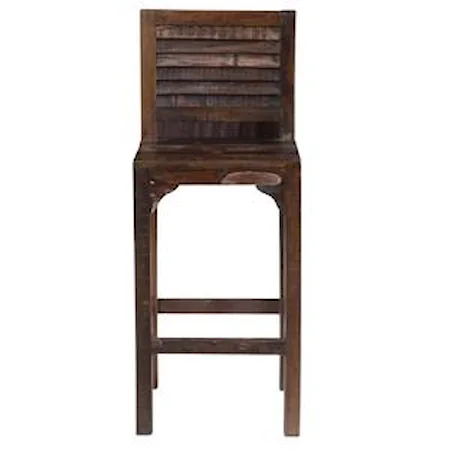 Bar Stool with Shutter Styled Slats